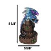 Metallic Blue Dragon On Spiral Steps Castle Tower Backflow Incense