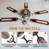 PATIKIL Ceiling Fan Blades Arms Replacement, 3 Pcs 52" Fan