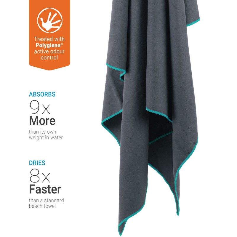 Lifeventure Recycled Soft Fibre Travel Towel - Compact, Lightweight, Quick-Drying