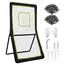 WGKLLY Lacrosse Rebounder for Backyard, Five Rebound Angles Rebounder Net,Firm Lacrosse Net with Frame,Good Bounce Back and Easy to Assemble Volleyball rebounder net