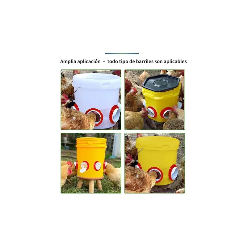 Comederos Automático Para Pollos ,gallo,codorniz, 6 Piezas