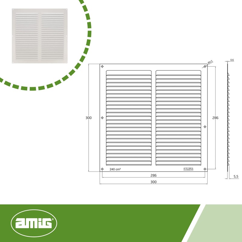 Amig - Square Aluminium Grille | Vents for Air Outlet