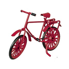 Classics by Handley House Dollhouse Red Metal Bicycle Bike Miniature 1:12 Scale Garden Accessory Small