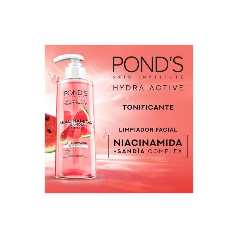 Pond's Cuidado Facial Fruity Hydra Fresh Sandía Limpiador Facial 200