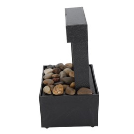 Fuente de Agua de Mesa Interior, Fuente Decorativa de Cascada con Espejo con Luz LED, Fuente de Flujo de Agua de Escritorio, Apagado Automático para Oficina, Hogar, Meditación de