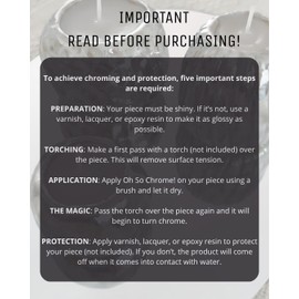 Professional Ceramic and Surface Chrome Mirror Effect and Metalizer Solution 50cc, Liquid Chrome Paint, Silver Mirror Paint for Metal, Covers 2 Square Meters