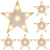 6 Pcs LED Star Lights,Star Shaped Night lamp,Hangable (White)