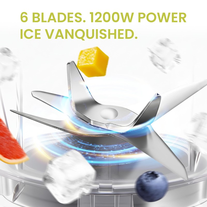 Simple Deluxe Smoothie Blender, 1200W Powerful Countertop Blenders for Kitchen,