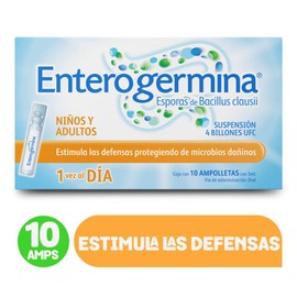 Enterogermina Probióticos 10 Ampolletas De 5 ml