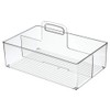 mDesign Plastic Portable Storage Organizer Kitchen Caddy Tote, Divided Basket