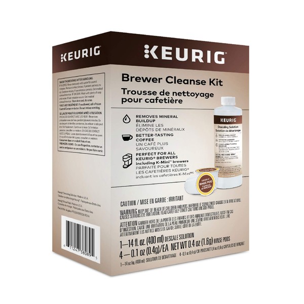 Keurig Brewer Cleanse Kit For Maintenance Includes Descaling Solution &