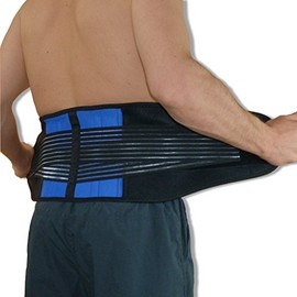 NeoPhysio Neoprene Double Pull Lower Back Support Lumbar Brace = XL