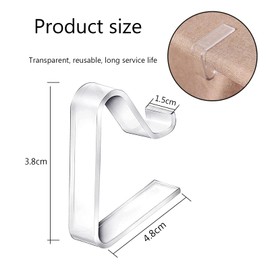 JNGTKL Tablecloth Clips, 12 Pcs Table Cloth Clips, Windproof Picnic Transparent Table Clips For Christmas Home Wedding Party Restaurants Indoor Outdoor Camping, Fsuitability 2-3.5cm Table