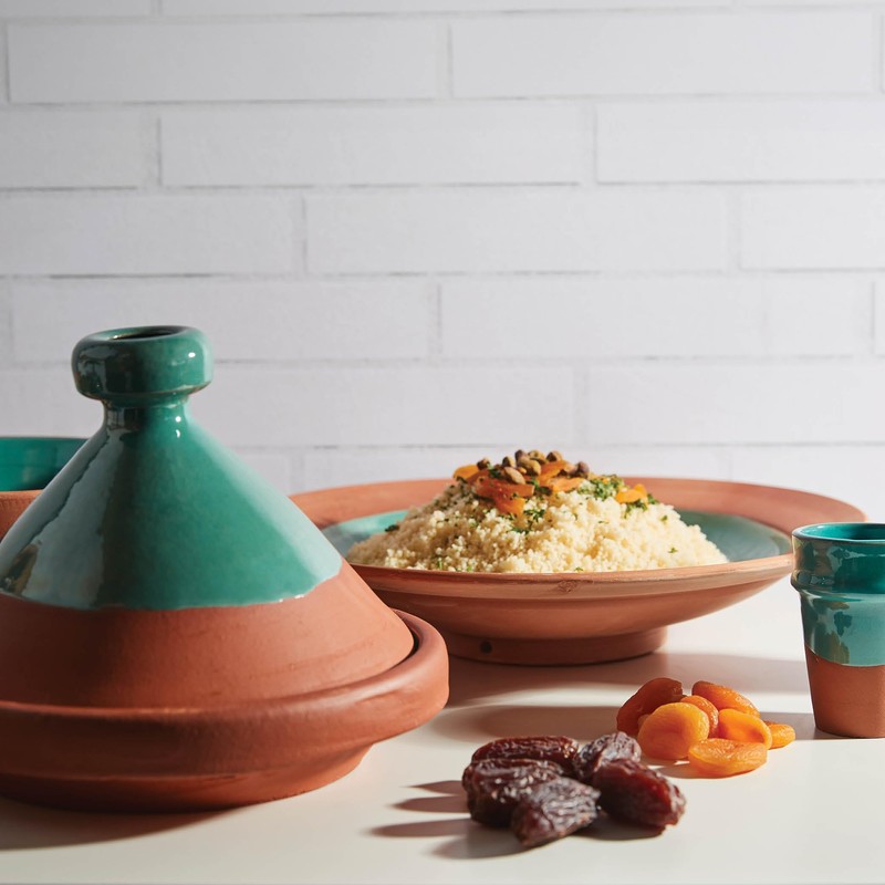 Verve CULTURE Moroccan Tagine Pot, Traditional Ceramic Cooking Pot, Custom