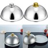 Cloche Food Cover, 10 Inch Stainless Steel Round Basting Cover