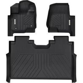oedro Floor Mats Liner for 2015-2025 Ford F-150/F-150 Lightning Super Crew Cab 3D TPE