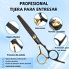 Tijeras para Cortar Cabello Profesional, 15 Piezas Tijeras Barberia, Profesional