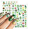 10 Sheets St. Patrick's Nail Art Stickers Green Shamrock 3D