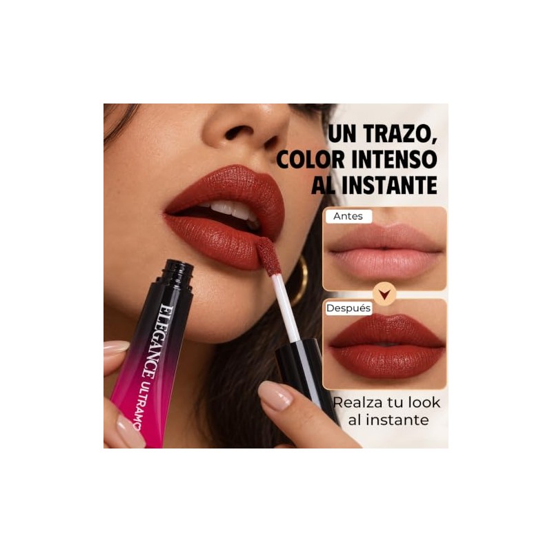 ULTRAMO Labial Líquido Mate, Tinta para Labios Matte Difuminado (02VIOLETFEVER)