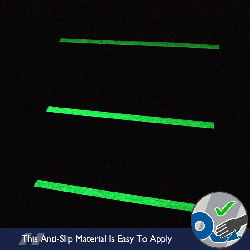 Heskins LLC Glow in The Dark Plain Anti Slip Tape,