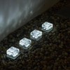 Blumoo 4pcs Solar Brick Lights Solar Glass Cube Light mit