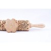 Rolling Pin Embossed with FOLK FLORAL Pattern for Baking Engraved