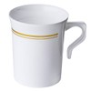 BloominGoods 50 Heavyweight Disposable White Plastic 8 oz. Coffee Mugs