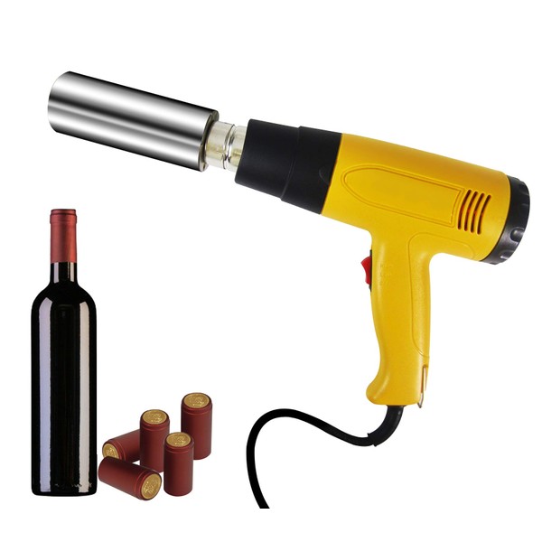 Saladulce PVC Capsule Heat Shrinker Wine Capsule Sealing Machine Wine Bottle Wrap Machine 50mm Capsule Heat Shrinking Machine (110V)