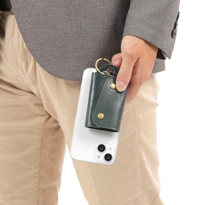 Smart Key Case for Men Genuine Leather Key Ring Key