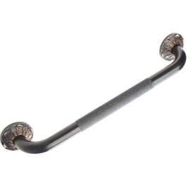 IMPEU 16" Bathroom Anti-Slip Grab bar, Bathtub Textured Shower Bar, Home Saftey Armrest, Toilet Hand Rail, Oil Rubber Bronze Finish