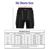 Lixada Padded 3D Shorts Shockproof Durable Skateboard Snowboard Skate Skiing