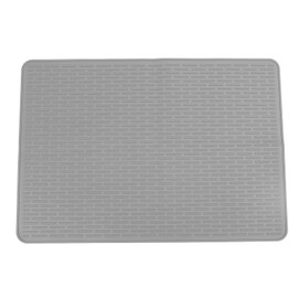 Cat Litter Mat Anti Slip Versatile Silicone Large Kitty Litter Trapping Mat for Indoor Home Gray