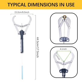 Mindoub Extra Large Stainless Steel Banding Tool Bander Livestock Management Dehorner with 10 Elastrator Bands Dehorning and Tail Docking Fits Bull,Calves, Goats, Sheep, Easy Application
