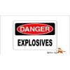 Danger Explosives Bumper Sticker 6" X 4"