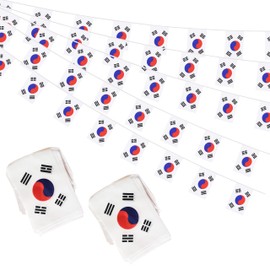 South Korea Flags South Korean Small Mini String Banner Flags 66 Feet 60 Flags Miniature South Korea Flags Banners For Grand Opening, Olympics Festival,Grand Opening Sports Celebration Decorations