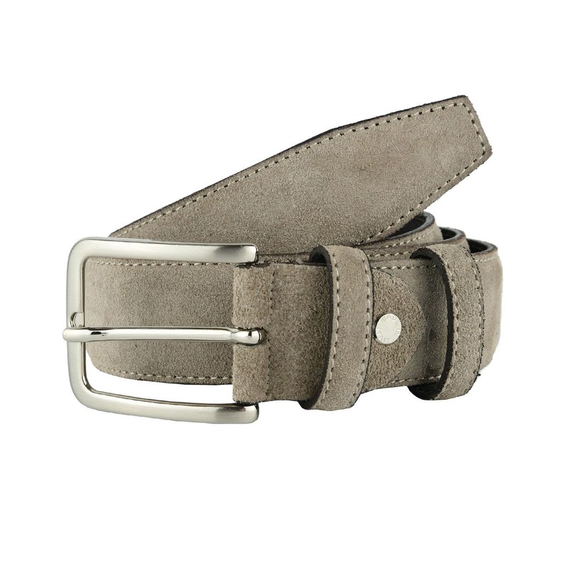 GRESEL Women's and Men's Suede Belt, Genuine Leather, Made in