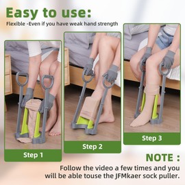 Compression Sock Aid Device - Sock Aids for Compression Stocking - Helper Device for Putting on Hosiery -with Replaceable Dressing Stick