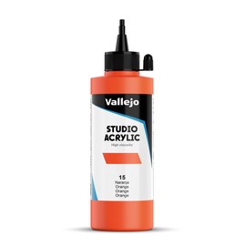 Vallejo : Studio Acrylic Paint : 200ml : Orange (Camium Orange Hue)