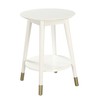 Convenience Concepts Wilson Mid Century Round End Table with Bottom