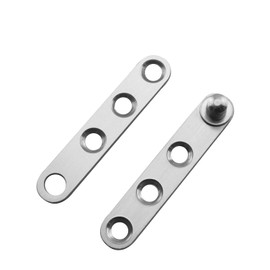 JCBIZ 2PCS 360 Degree Stainless Steel Pivot Hinge Silver Ground Core Hinge Bathroom Mirror Cabinet Upper Lower Hinge Invisible Door Pivot Hinge for Window Fence Shed Door Pivot Hinge