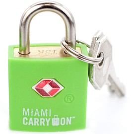 TLL03GR Miami Carry-on TSA Locks - 1 Lock 2 Keys - Green