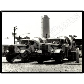 White Trucks New Metal Sign: White Concrete Mixer - Haley Ready Mix