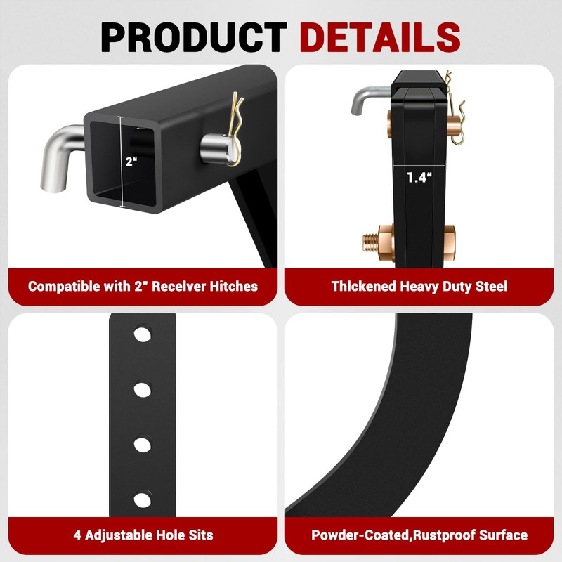 LTSEAME Hitch Mounted Trencher Fits 3 Point Hitch, Adjustable 16"