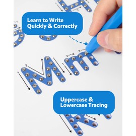 Coogam Magnetic Letters Practicing Board, Magnets Tracing ABC Alphabet Board Learning to Write Uppercase&Lowercase Educational Toy Fine Motor Montessori Gift for 3 4 5 Years Old Preschool Kids