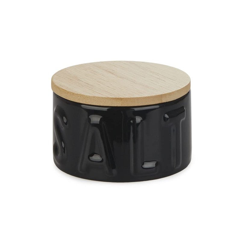 balvi Salt Container for Salt Flakes Colour Black Salt Shaker