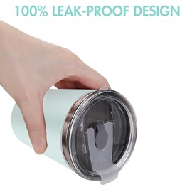 Ymmy Sam 2pcs Stainless Steel Cups,Spill-proof Tumblers Dishwasher Safe, Unbreakable Metal Cups with Heat-insulated Sleeves for Cold and Hot drinks 12oz