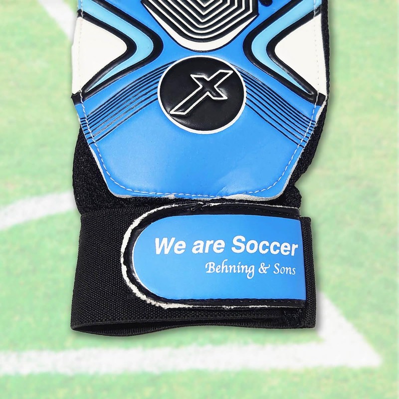 We are Soccer Blue 7 Keeper Gloves Junior Blue Black