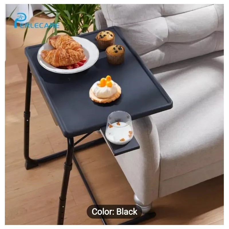 Table Portable & Foldable Comfortable Adjustable TV Tray Table Stand