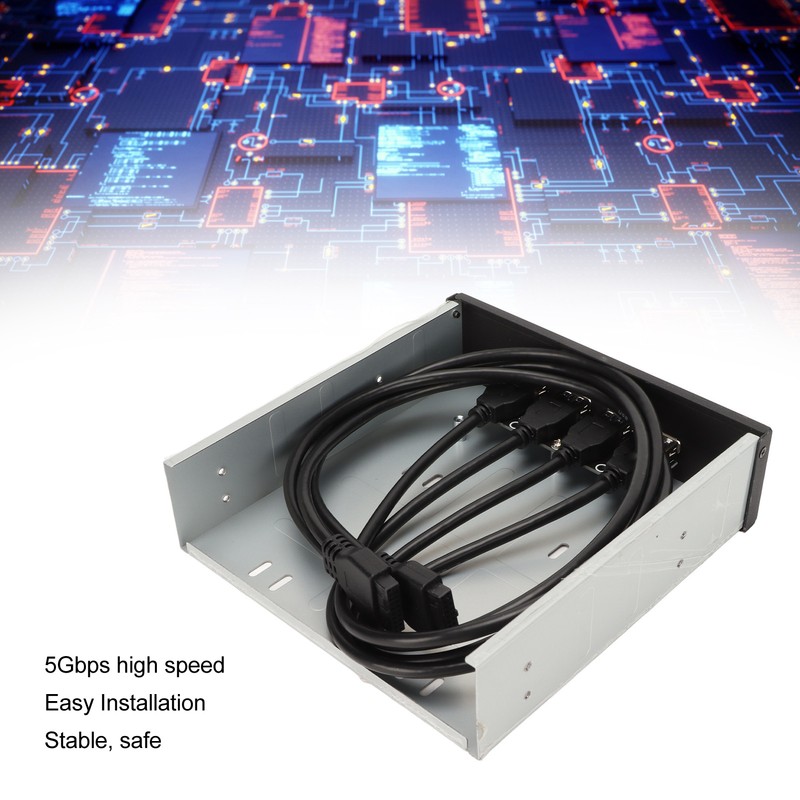 5.25in USB 3.0 Front Panel Hub 4 Ports 5Gbps High