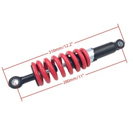 ZTDZZH red 280mm Shock Absorber Rear Suspension For 90cc 110cc125cc 150cc Dirt Bike Motorcycle ATV Motor Scooter
